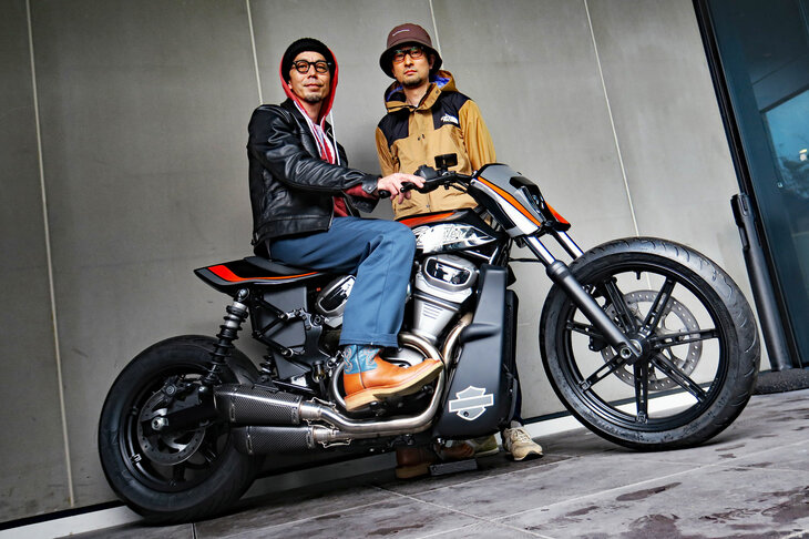 「ハーレーダビッドソン・ナイトスター」をベースにした、HIDE MOTORCYCLE制作のカスタムモデル。