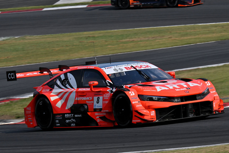 SUPER GT第4戦で勝利した、野尻智紀／松下信治組のNo.8 ARTA MUGEN CIVIC TYPE R-GT #8。（写真提供 GTA）