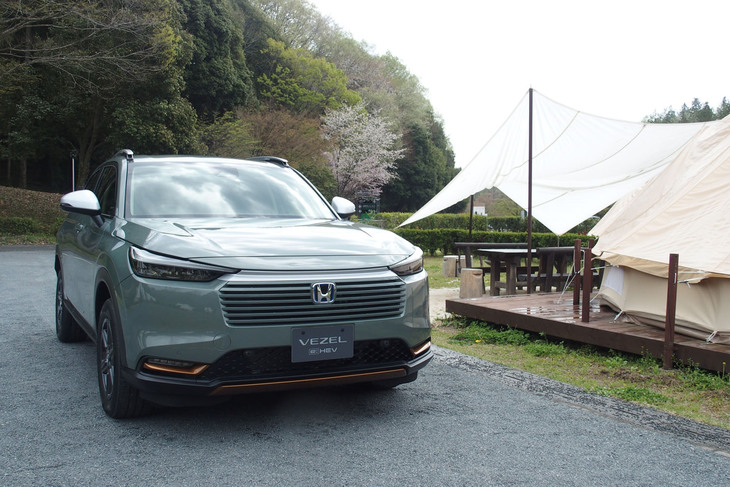 ホンダ・ヴェゼルe：HEV X HuNTパッケージ（フロントビュー）