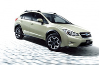 伊達軍曹お気に入りの、デザートカーキ色をまとった先代「スバルXV」。