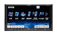 こちらはBluetoothのない「AVN-V01」。フレーム下の「目的地」ハードキーを押すと現れる目的地設定画面。