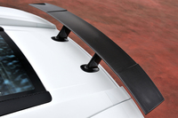 カーボン製のウイングがリアビューをスポーティーに引き締める。