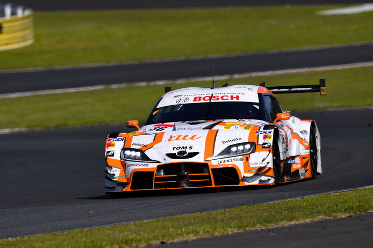 GT500クラスを制した坪井 翔／宮田莉朋組のNo.36 au TOM'S GR Supra。（写真提供 GTA）