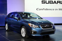 新型「スバル・インプレッサ」。写真は北米仕様の5ドア車。