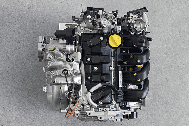 252psの最高出力と320Nmの最大トルクを発生する1.8リッター直4直噴ターボエンジン（写真は2017年のジュネーブショーで配布されたもの）。