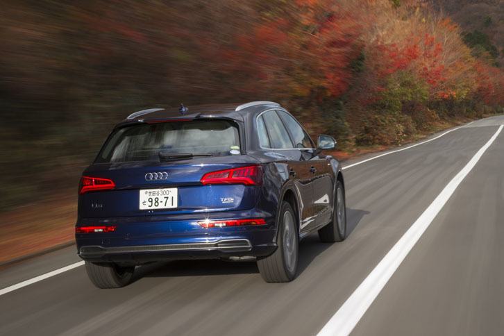 新型「アウディQ5」には、Q5としては初めて、エアサスペンションが用意されている。