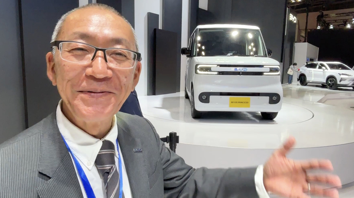 かつては日産自動車で「サクラ」や「ルークス」などの開発を手がけていたという田川さん。軽自動車のプロフェッショナルなのだ。