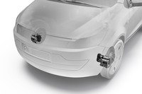 ZFが市場投入すると発表した前輪用電動パーキングブレーキ。