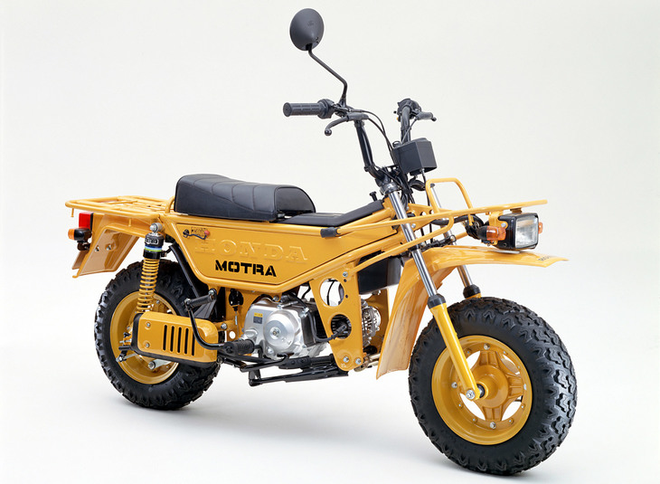 1982年に登場した「モトラ」。ブロックパターンのタイヤとローレンジ付きの変速機で、高い走破性を実現していた。