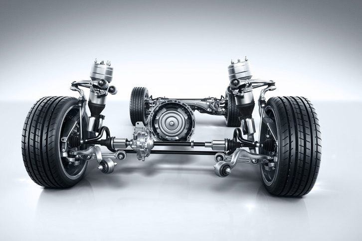 電子制御式エアサスペンション「エアボディコントロール」。