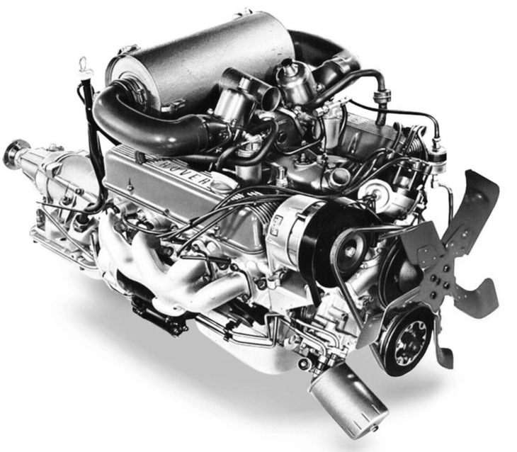 ビュイックが開発した総アルミ合金製の3.5リッターV8 OHVエンジン。これは英ローバーに売却されて以降のもので、英国製らしくキャブレターはSUツインを備え、最高出力160.5PS、最大トルク28.98kgf・m（いずれもDIN）を発生した。