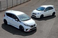 ニスモは「日産ノート／マーチ」のスポーツグレードである「NISMO S」をベースに、さらに独自のチューニングを加えたクルマを試乗会に持ち込んだ。