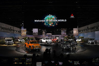 2023年7月にタイで行われた、新型「トライトン」発表会の様子。そのスケールのデカさに、東南アジアのマーケットにおける三菱自動車の本気度が表れている。