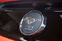 トランクリッドに備わる50周年記念エンブレム。
    