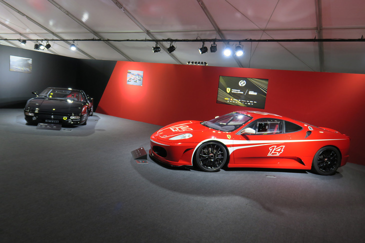 こちらは1993年にスタートしたワンメイクレース「フェラーリ・チャレンジ」の競技車両の展示エリア。