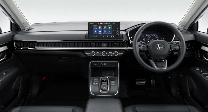 水平基調のデザインが採用されたインテリア。視界のよさは大きなセリングポイントとなっている。