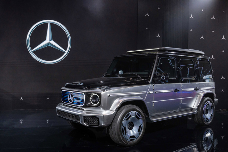 2023年10月のジャパンモビリティショー2023で日本初公開された「コンセプトEQG」。ドイツからGクラスプロダクトマネージャーのトニー・メンテル氏が来日し、“電動ゲレンデ”の特徴を紹介した。コンセプトEQGは「Gクラス」のマイナーチェンジに合わせて「G580 with EQテクノロジー」の車名で、2024年内に日本にも導入される予定だ。