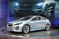 大きな変ぼうを遂げた「インプレッサ」……の、デザインコンセプトモデル。現行市販型の面影はほとんどない。