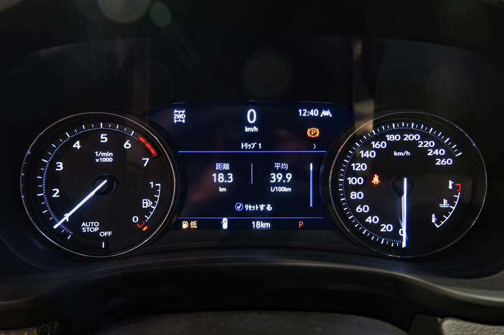 キャデラックXT4スポーツ（メーター）