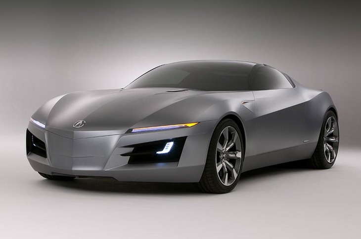 2007年1月に公開されたコンセプトカー「アキュラ・アドバンスト・スポーツカー・コンセプト」。フロントにエンジンを搭載する4WD車で、これをきっかけに「次期『NSX』はフロントエンジンになる」といううわさも広まった。