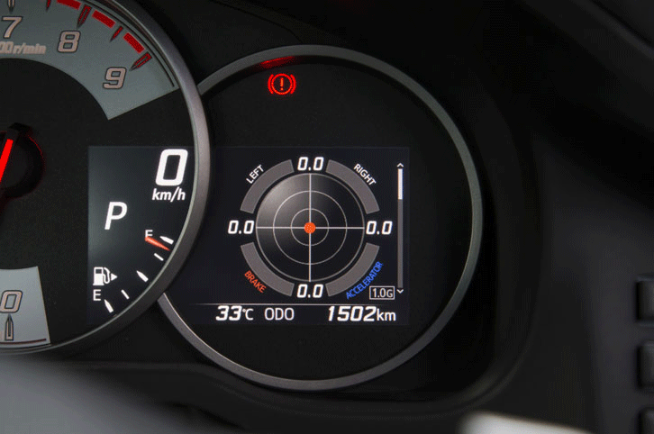 上級グレード「GT“リミテッド”」および「GT」のメーターには、4.2インチTFTカラーのマルチインフォメーションディスプレイが備わる。（写真をクリックすると表示バリエーションが見られます）