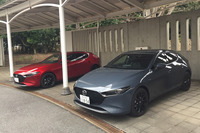 「マツダ3」のマイナーチェンジモデル試乗会に参加。「スカイアクティブX」を搭載したマイチェン前とマイチェン後モデルの比較試乗が行えた。