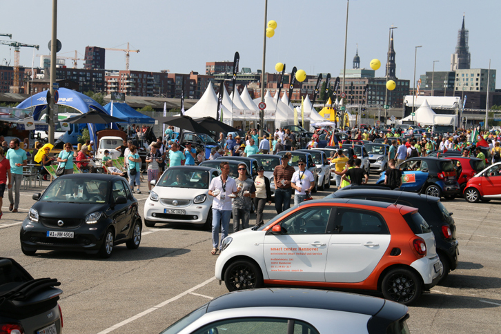 2016年8月26日、27日にドイツ・ハンブルクで開催された、スマートのファンイベント「スマートタイムズ」会場で。