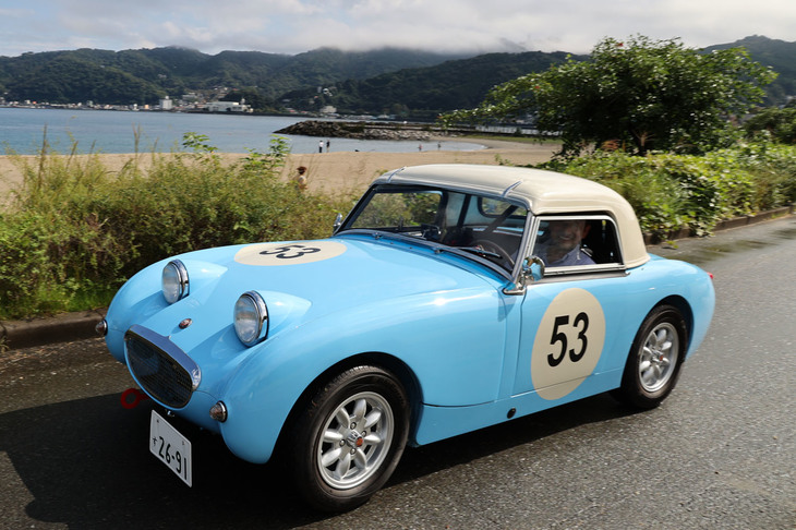 レーシングライクなモディファイが施され、ヒストリックカーレースにも参戦している1958年「オースチン・ヒーレー・スプライトMk1」。