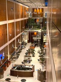 リンゴットには2つのホテルが入っている。そのひとつ、「ダブルツリー・バイ・ヒルトン」の吹き抜け。