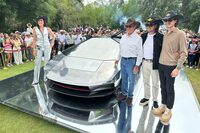 2025年3月、メキシコの自動車コンクール「パスティへ・アウトモテイヴ・インヴィテショナル」で。左からマリアーナ、カルロス、ファン・カルロスそしてニコラス・ペラルタ各氏。