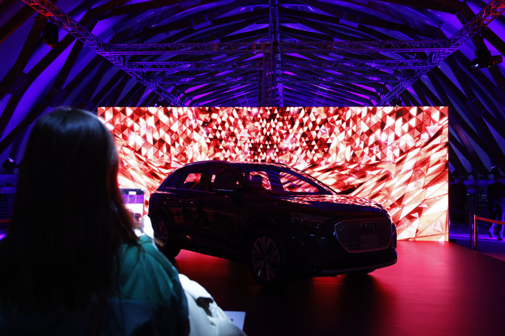 「Welcome to Progress Audi Q4 e-tron Launch Event」会場の様子。