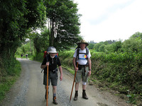 サンチアゴ・デ・コンポステーラへと向かうスペインの巡礼道。