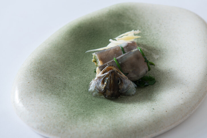 アメノウオ、発酵洋梨、山椒