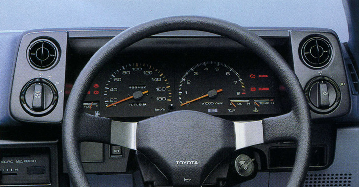 ドライバーの視界に入るメーターまわりのデザインは質素な印象。おかげで運転に集中できる、という面もある。