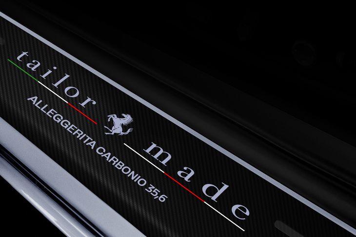 サイドシルに「ALLEGGERITA CARBONIO 35.6」の刻印が入る。