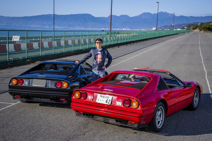 赤から黒へと買い換えた「フェラーリ328GTS」。（写真＝木村博道）