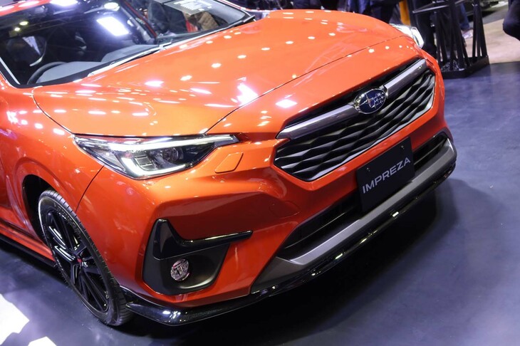 スバル・インプレッサ プロトタイプ STIパーツ装着車（フロントまわり）