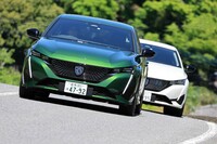 「プジョー308」については、ガソリンとディーゼルの2台をJARI（日本自動車研究所城里テストコース）に持ち込みました。さらに、Cセグメントハッチバック4台の比較テストも行いました。（photo：荒川正幸）