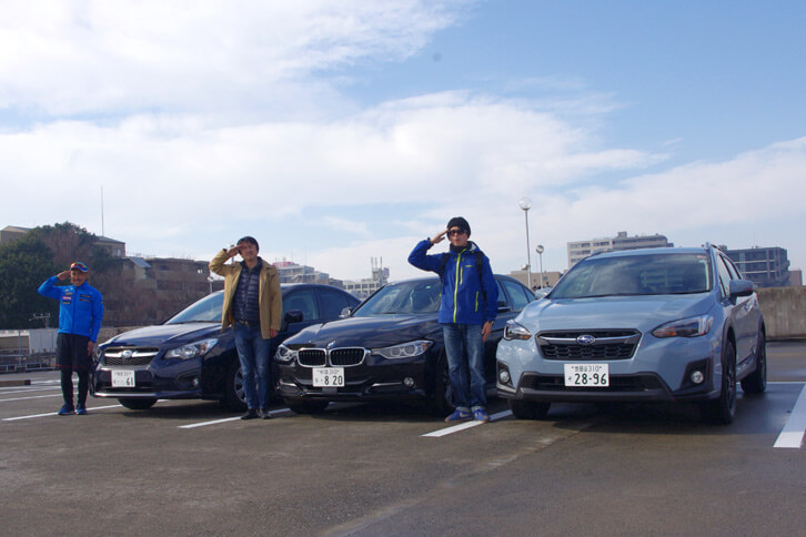 MJ参謀長（清水草一）が率いる「MJ戦略参謀本部」のメンバー。左からマリオ二等兵、MJ参謀長、伊達軍曹。