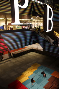 ピッティ・イマージネ・ビンボのメインパビリオンにて。