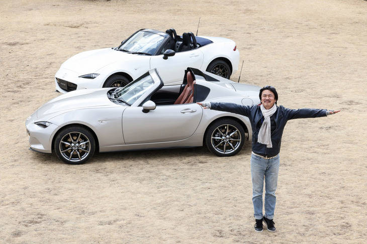 日本が誇る名機「マツダ・ロードスター」。今回の青森・三沢基地への遠征にあたっては、愛車「フェラーリ328」で行くと疲れそうだし墜落も心配なので、現代の名機を頼りにした。（写真＝佐藤靖彦）