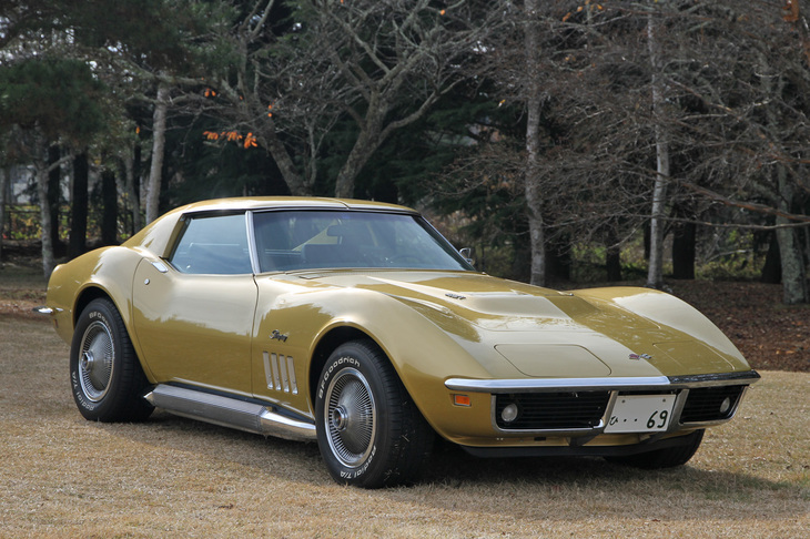 オリジナルの姿を保った1969年「コルベット スティングレイ」。前年の1968年にフルモデルチェンジしてC3こと3代目に進化した際に「スティングレイ」のサブネームはいったん外されたが、この1969年型から復活した。