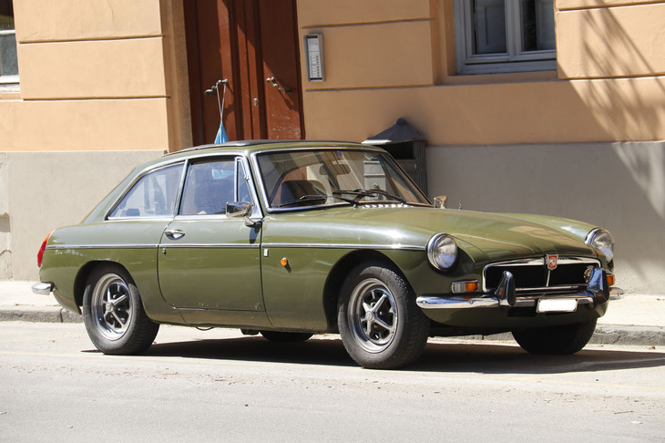 欧州大陸でも往年のMGファンは少なくない。これはイタリア・ルッカで2019年9月に撮影した「MGB GT」。