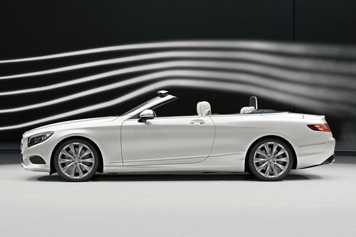 「Sクラス カブリオレ」のサイドビュー。