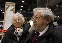 苦楽をともにしたジュヌヴィエーヴさん（写真左）と。