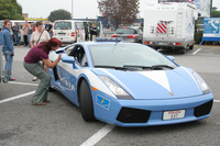 これは、筆者が近年、高速道路上で最も多く目にしたスーパーカー。ランボルギーニ・イタリアから高速警察隊に寄贈された「ガヤルド」である。