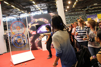 トヨタと映像制作会社「STUDIO4℃」のコラボレーションによるブース。的に命中させると、キャラクターのステッカーがもらえる。なお、車両展示はなし。