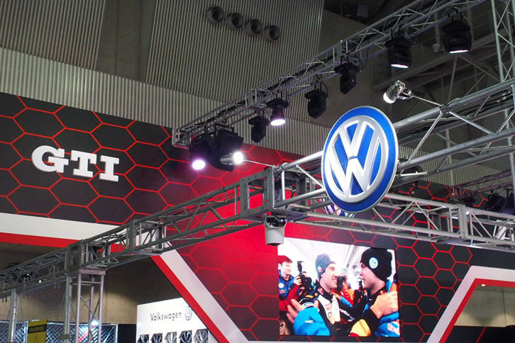 フォルクスワーゲンブースの様子。