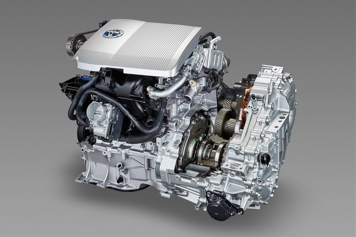 「トヨタ・プリウス」に搭載されるパワートレイン。高度なハイブリッド車のパワートレインには、エンジンとモーター、そして両者を介する動力分割機構を統合制御する「ドメインECU」が不可欠となる。