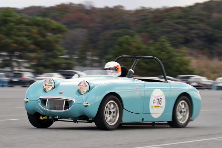 Cクラスの上位入賞の常連である、通称カニ目こと「オースチン・ヒーリー・スプライトMk1」。今回は6位にとどまった。